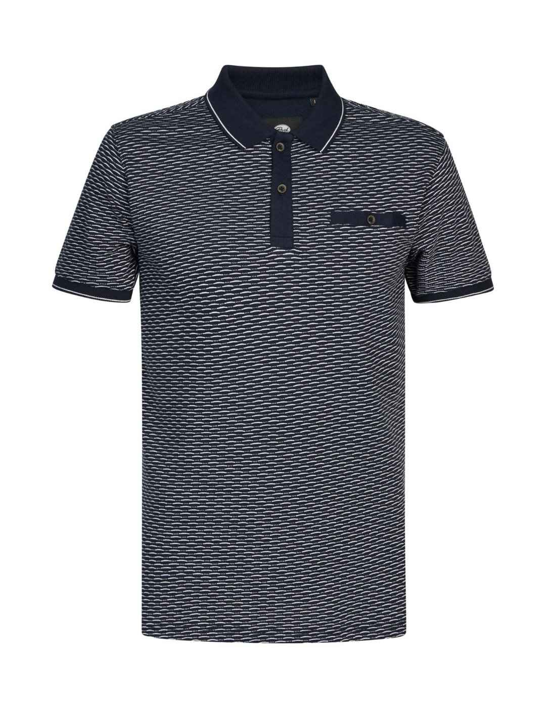 Polo estampado Petrol Industries Azul Marino | Bicos de Fío