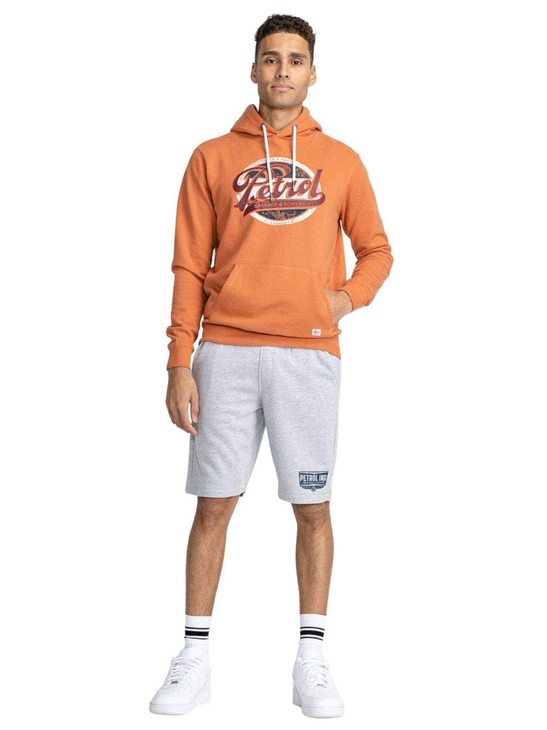 Sudadera naranja con capucha Petrol Industries | Bicos de Fío