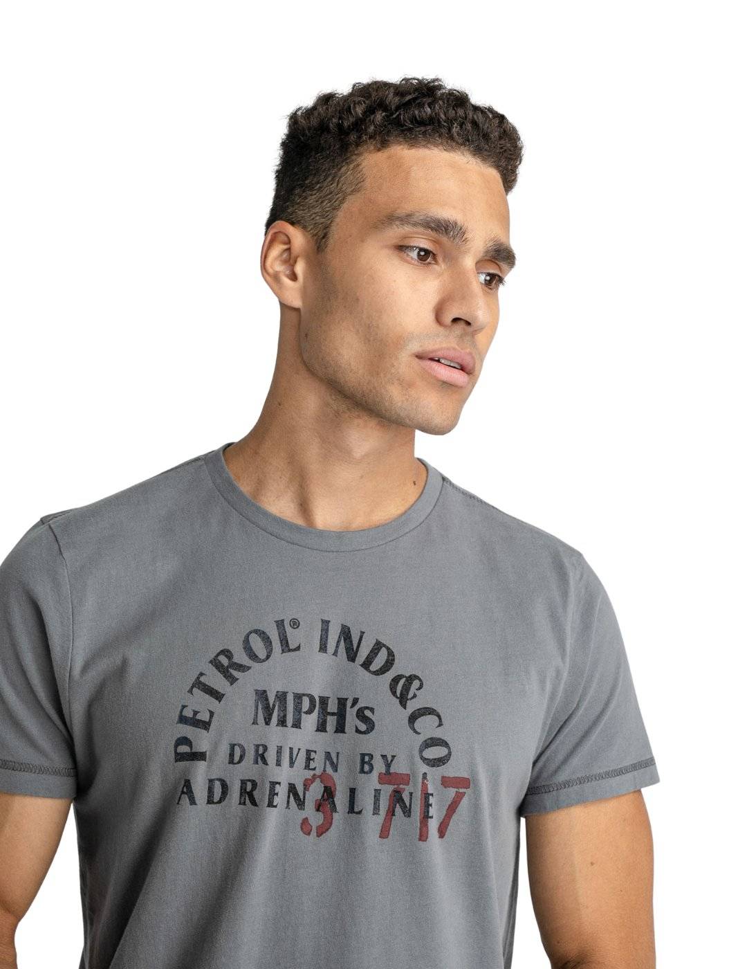 Camiseta gris para hombre Petrol Industries | Bicos de Fío