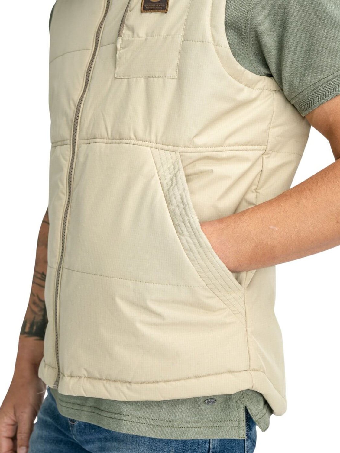 Chaleco con bolsillo Petrol Industries Beige | Bicos de Fío