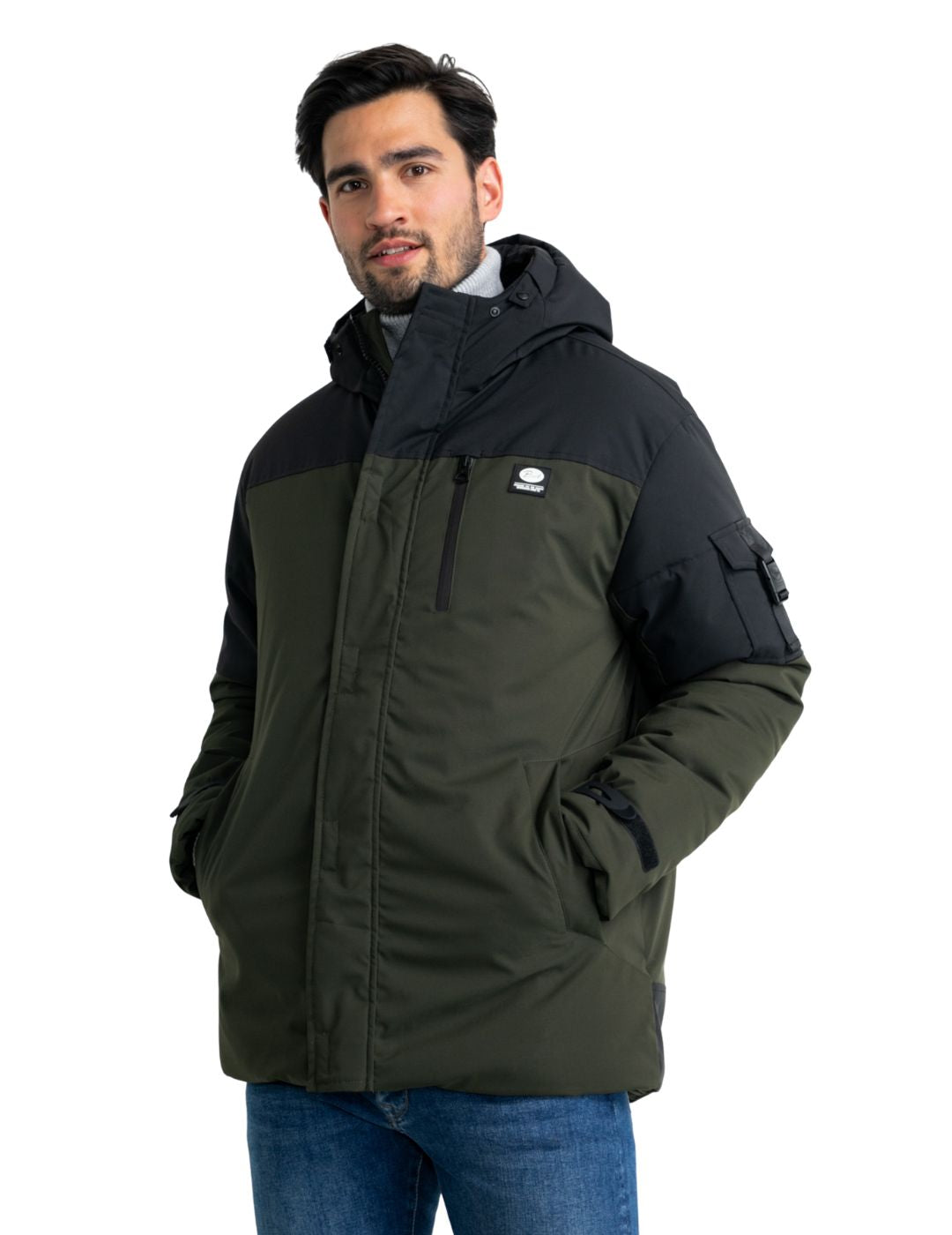 Chaqueta colorblock Petrol Industries Verde - Bicos de Fío