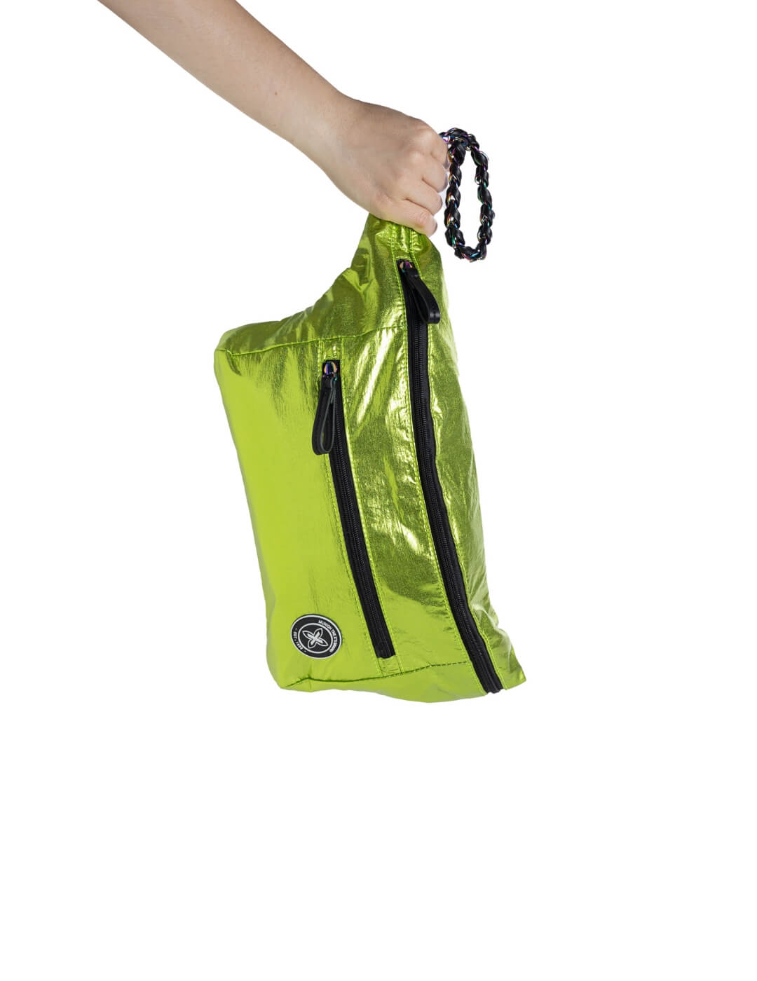 Bolso mediano para mujer en color verde flúor Munich Gloss Fannypack - Bicos de Fío