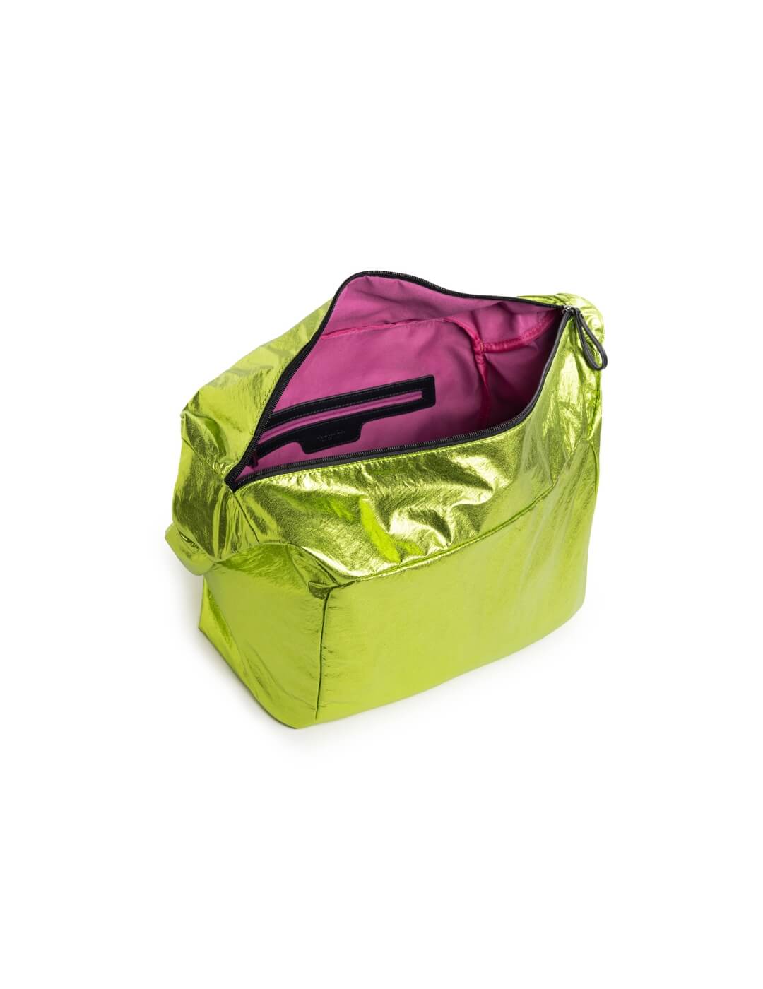 Bolso grande para mujer en color verde flúor Munich Gloss Hobo - Bicos de Fío