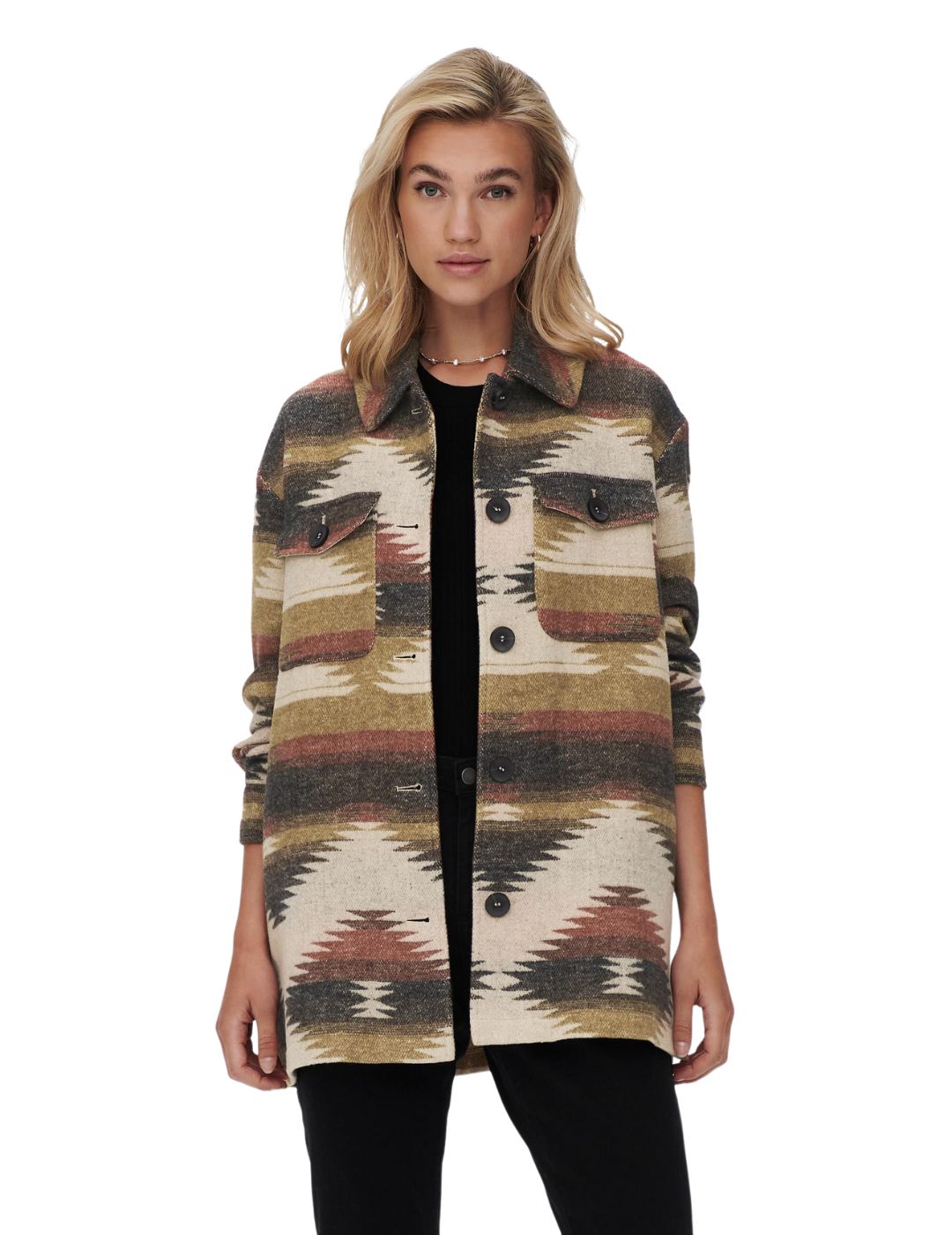 Chaqueta Shacket Only New Frida Multicolor - Bicos de Fío