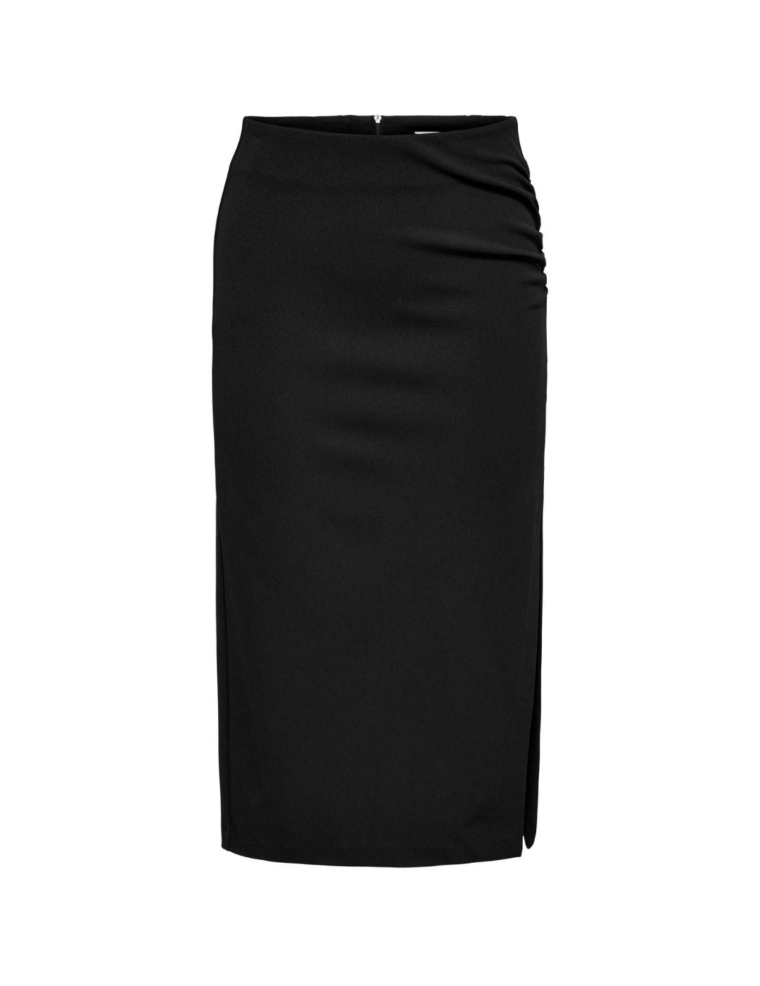 Falda midi con apertura lateral Only Carolina Negro - Bicos de Fío