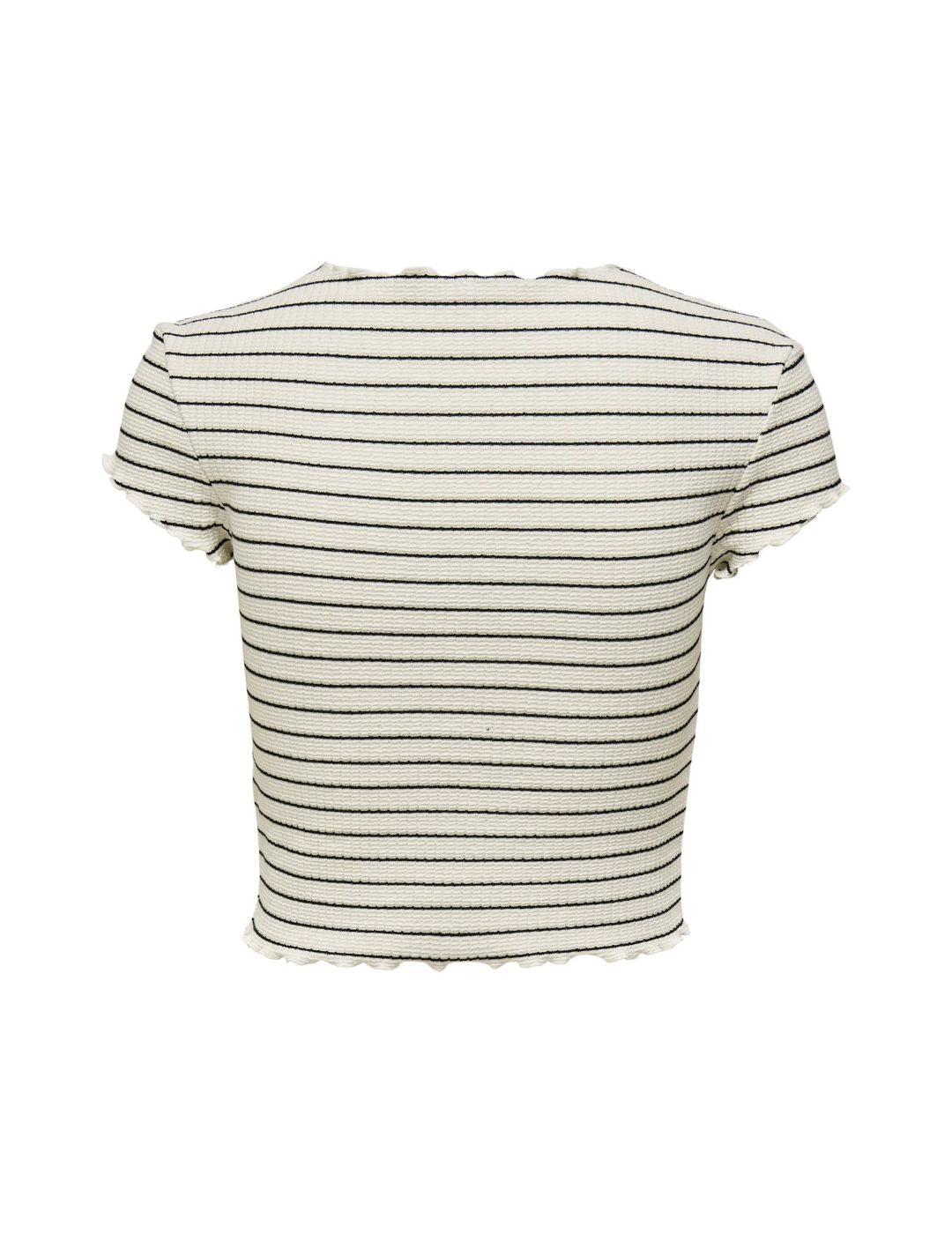 Top cropped de rayas Only Anits Beige - Bicos de Fío