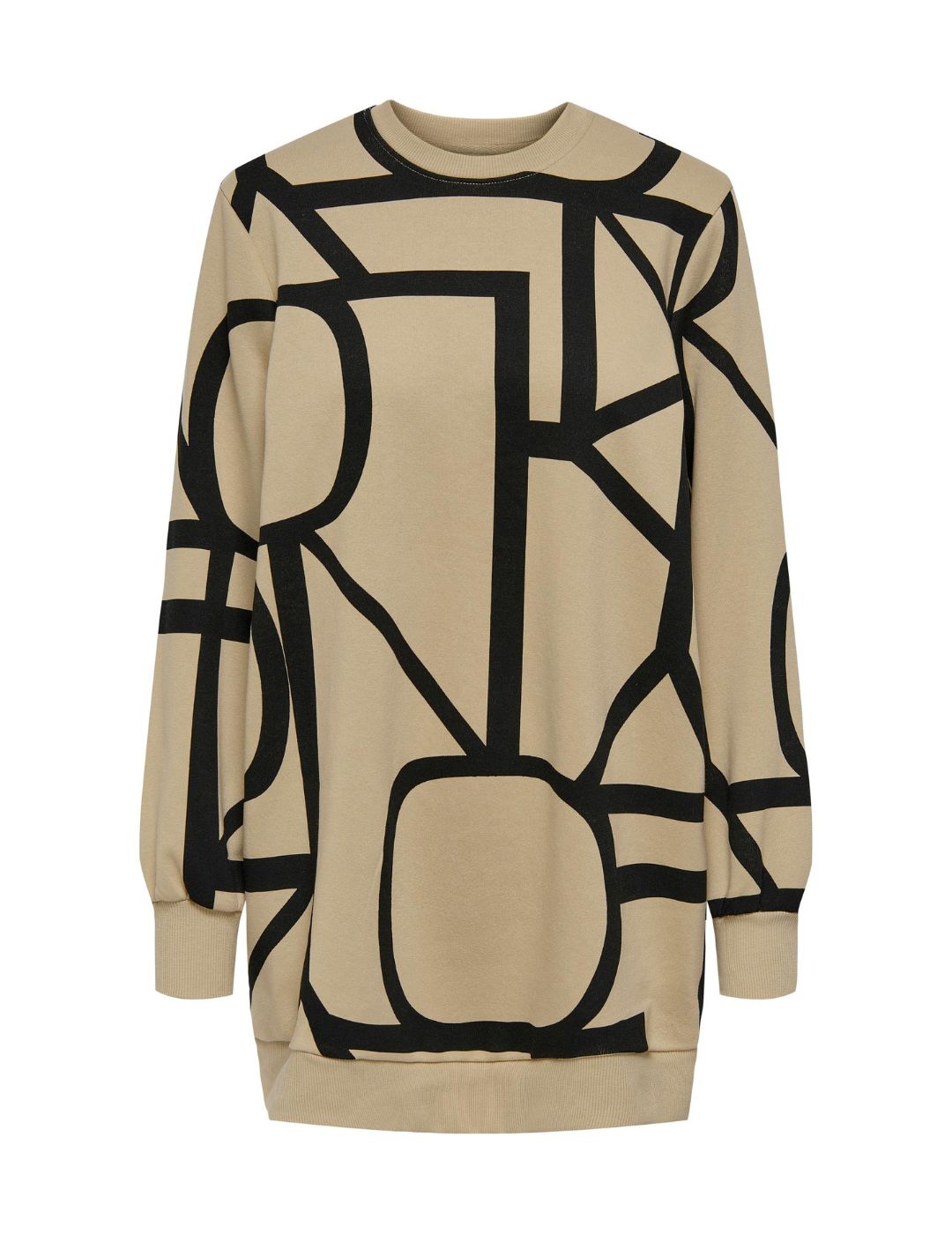 Sudadera larga oversize Only Audrina Marrón - Bicos de Fío