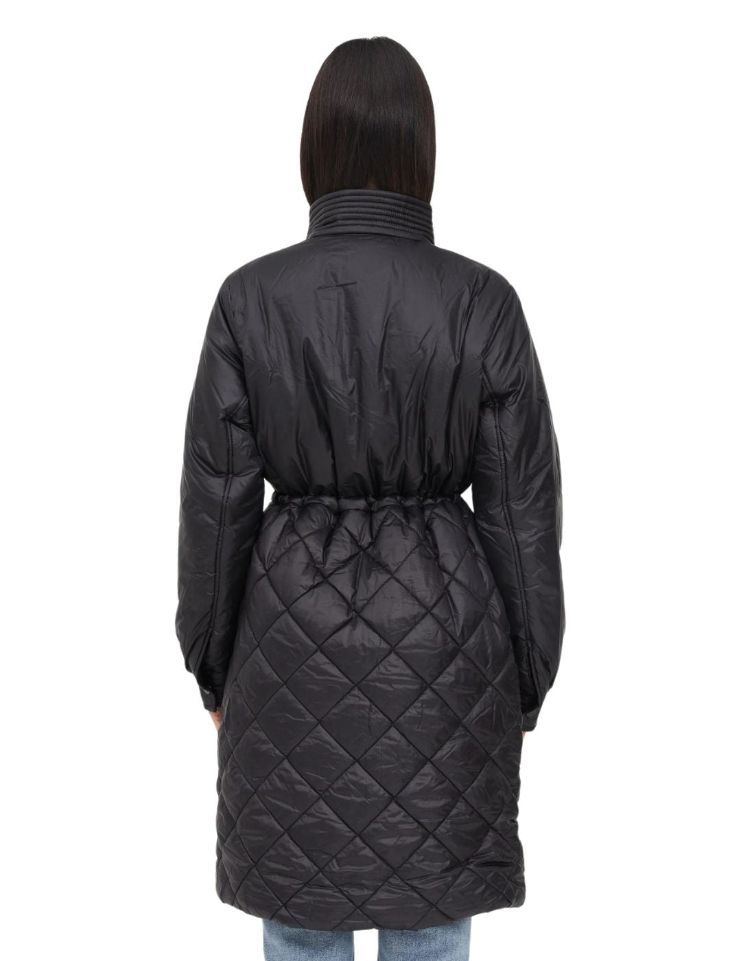 Chaqueta larga acolchada Pieces Nawal Negro - Bicos de Fío