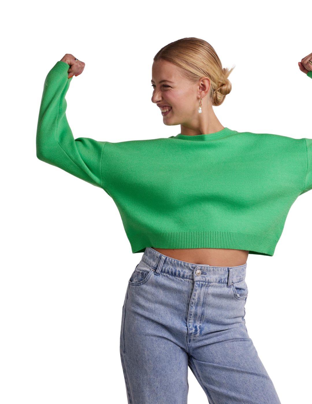 Jersey de punto Pieces Pchesa Verde - Bicos de Fío