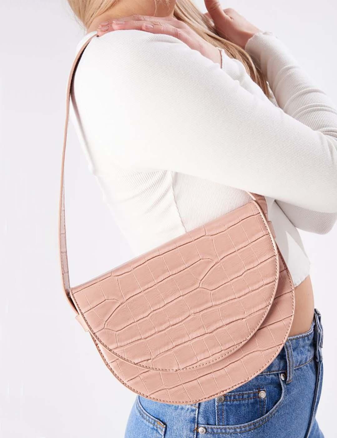 Bolso 24 Colours Rosa Nude - Bicos de Fío