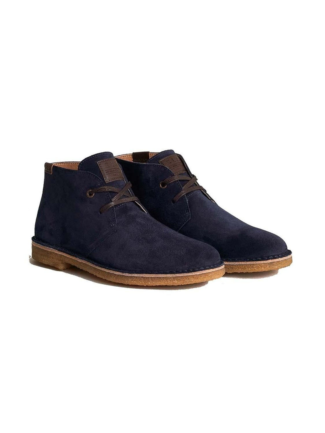 Botín bajo de piel Salsa Jeans Azul - Bicos de Fío