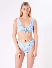 Braguita de bikini cintura alta 24 Colours Azul - Bicos de Fío