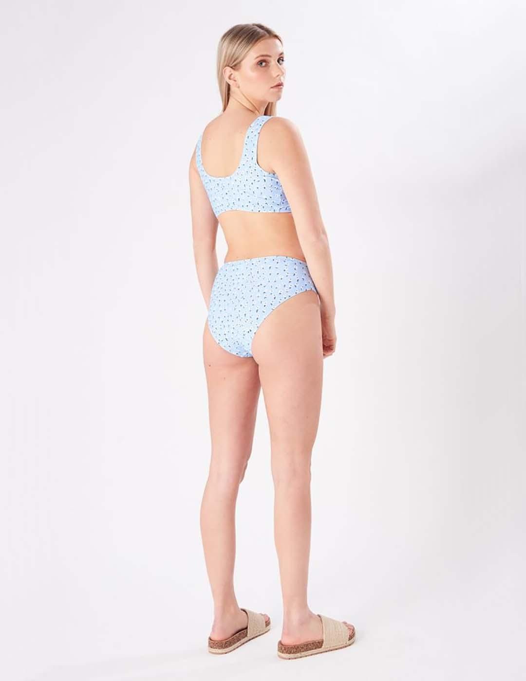 Braguita de bikini cintura alta 24 Colours Azul - Bicos de Fío