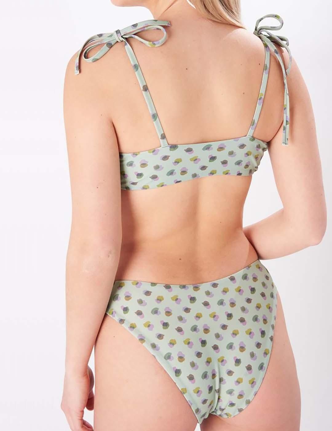 Braguita de bikini cintura alta 24 Colours Verde - Bicos de Fío