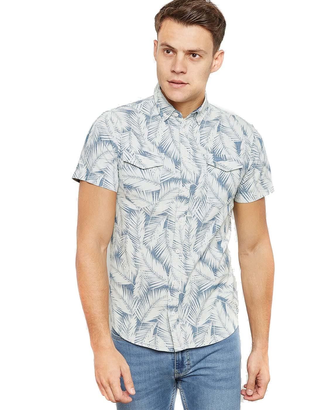 Camisa Denim BLEND Estampado Palmera - Bicos de Fío