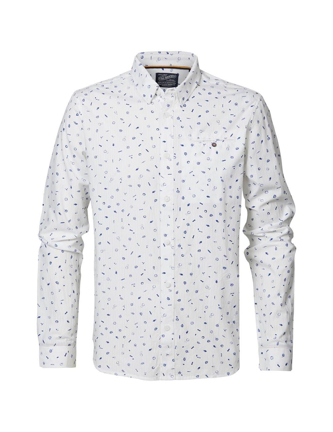 Camisa estampada Petrol Industries Blanco - Bicos de Fío