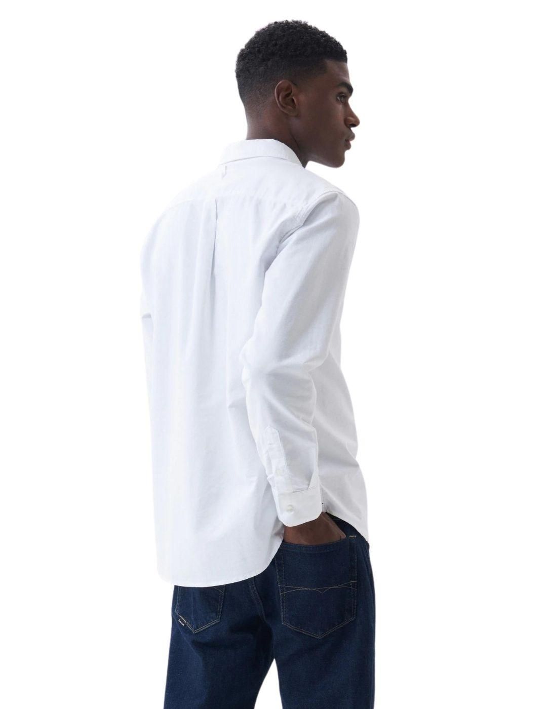 Camisa Salsa Jeans Oxford Regular Blanco - Bicos de Fío
