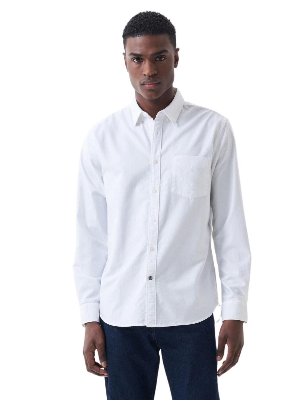 Camisa Salsa Jeans Oxford Regular Blanco - Bicos de Fío