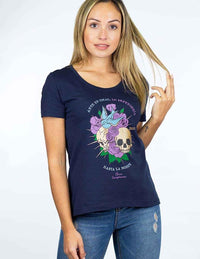 Camiseta Animosa Clara Ideal Marino - Bicos de Fío
