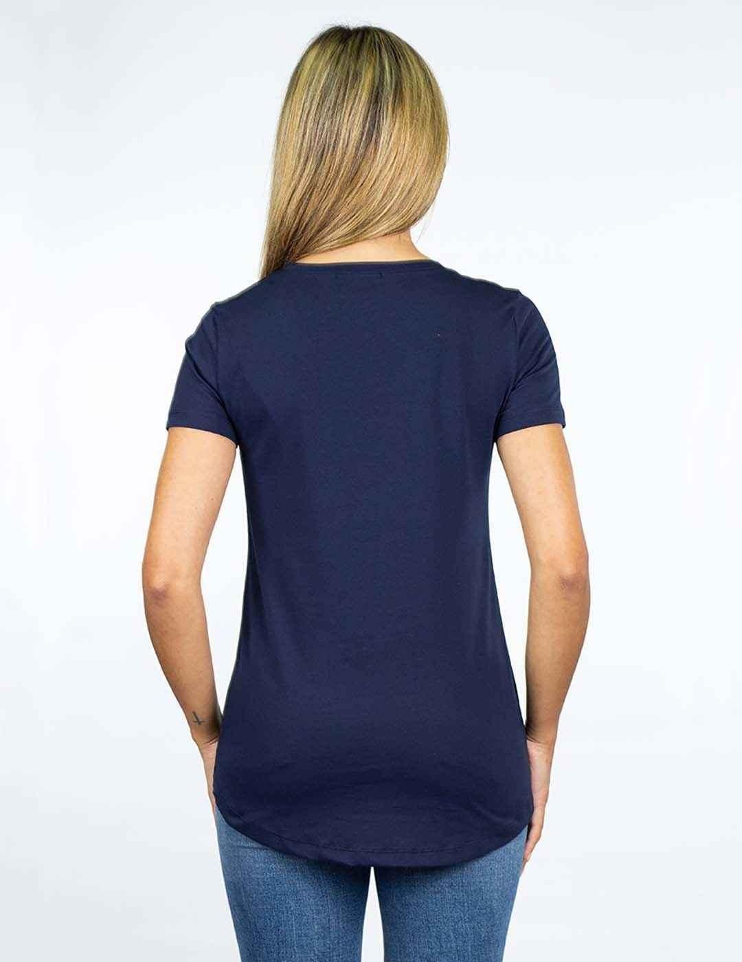 Camiseta Animosa Clara Ideal Marino - Bicos de Fío