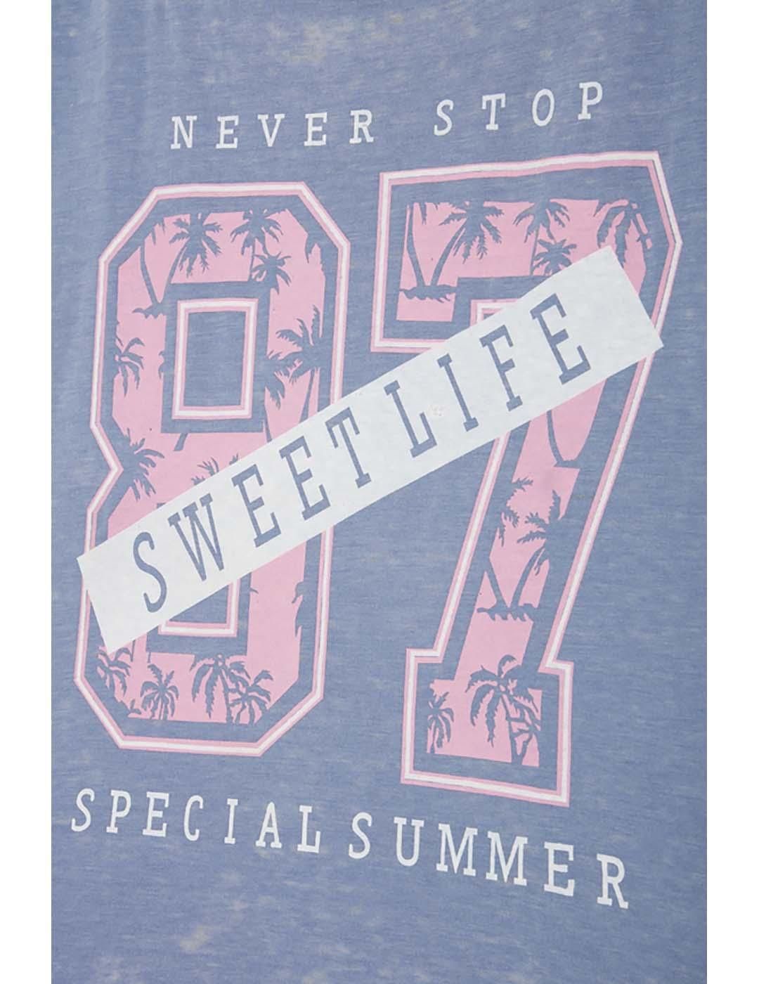 Camiseta BLENDSHE Sweetlife Azul - Bicos de Fío