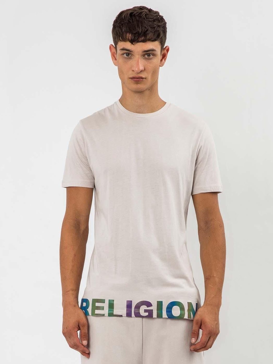 Camiseta manga corta Religion Right Of Marfil - Bicos de Fío