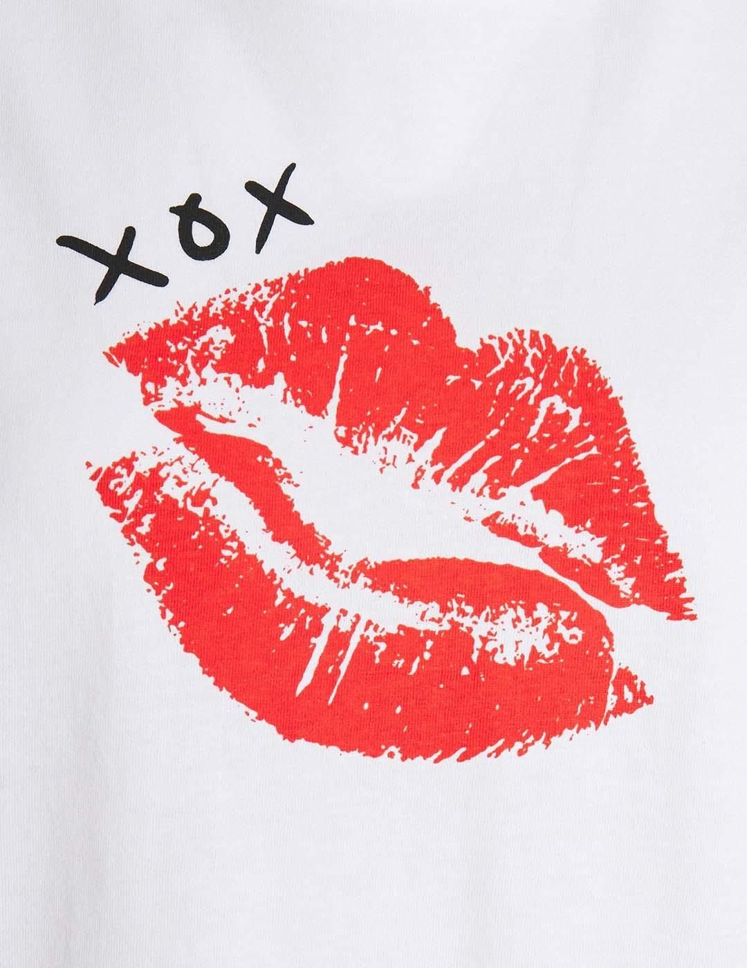 Camiseta Pieces PCElanna Xox Blanco - Bicos de Fío