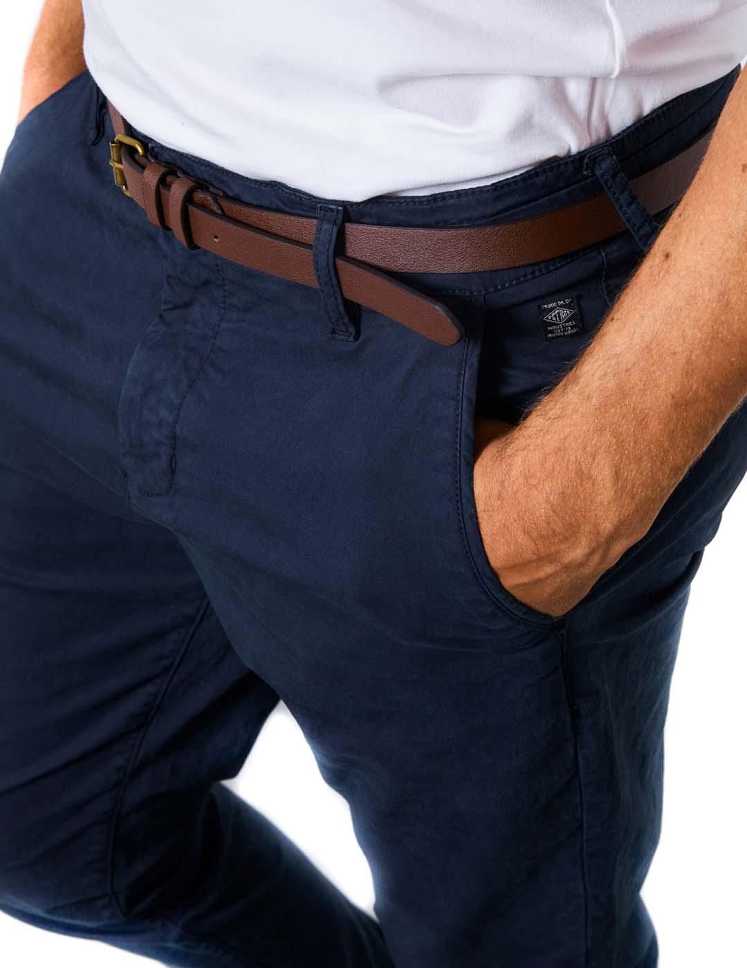 Chino PETROL Basics Azul Marino - Bicos de Fío