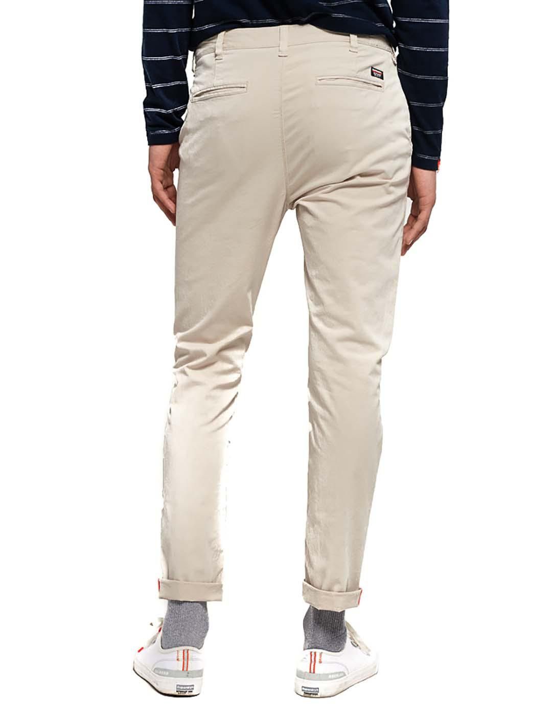 Chinos SUPERDRY International Slim Beige - Bicos de Fío