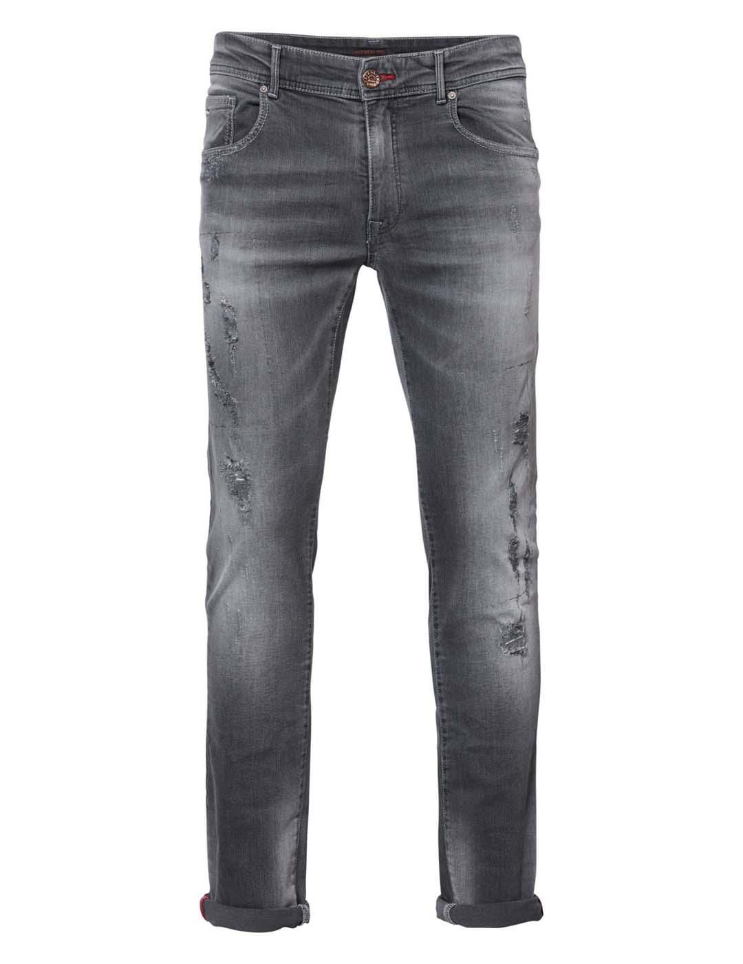 Jeans PETROL Seaham Ripped Gris - Bicos de Fío