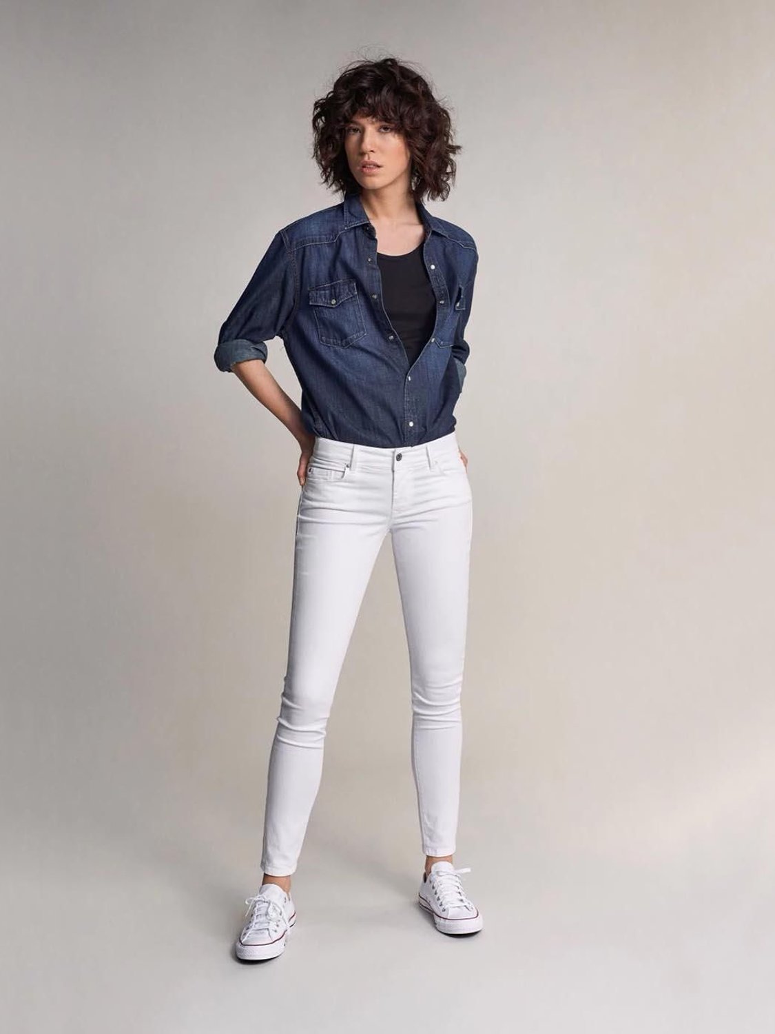 Jeans SALSA Colette Skinny Blanco - Bicos de Fío