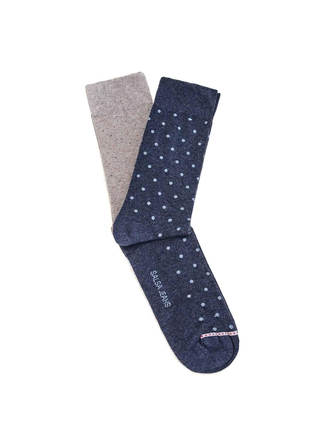 Pack de 2 calcetines Salsa Jeans Azul y Gris - Bicos de Fío