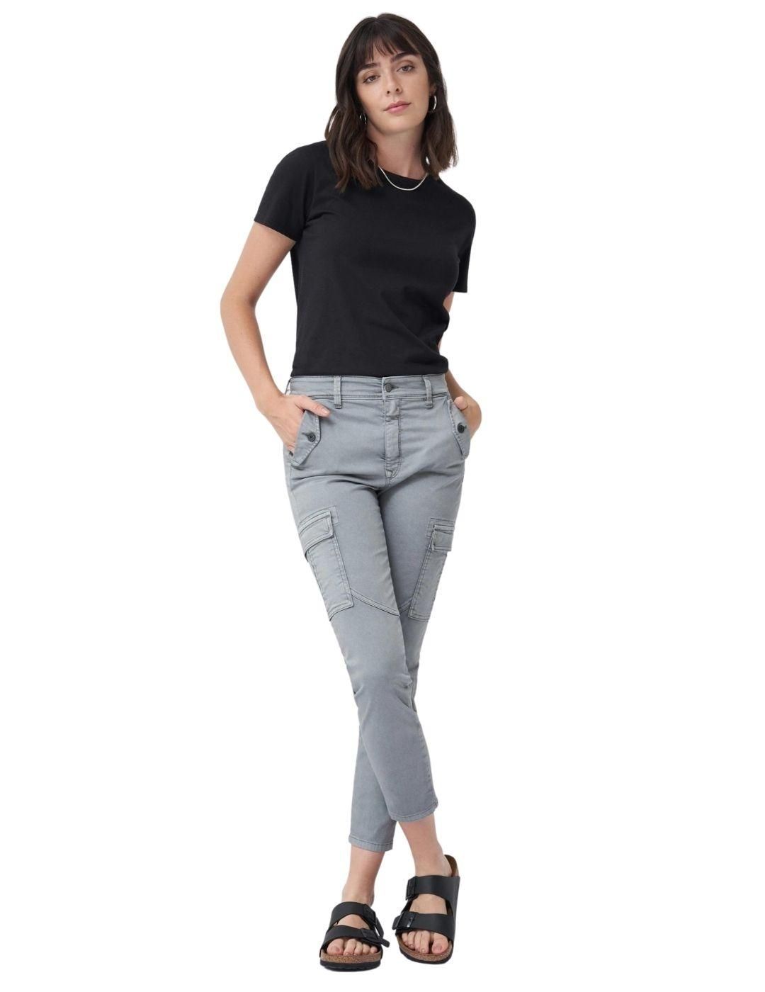 Pantalón cargo Salsa Jeans Push In Secret Gris - Bicos de Fío