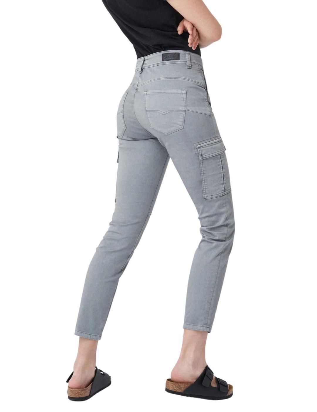 Pantalón cargo Salsa Jeans Push In Secret Gris - Bicos de Fío