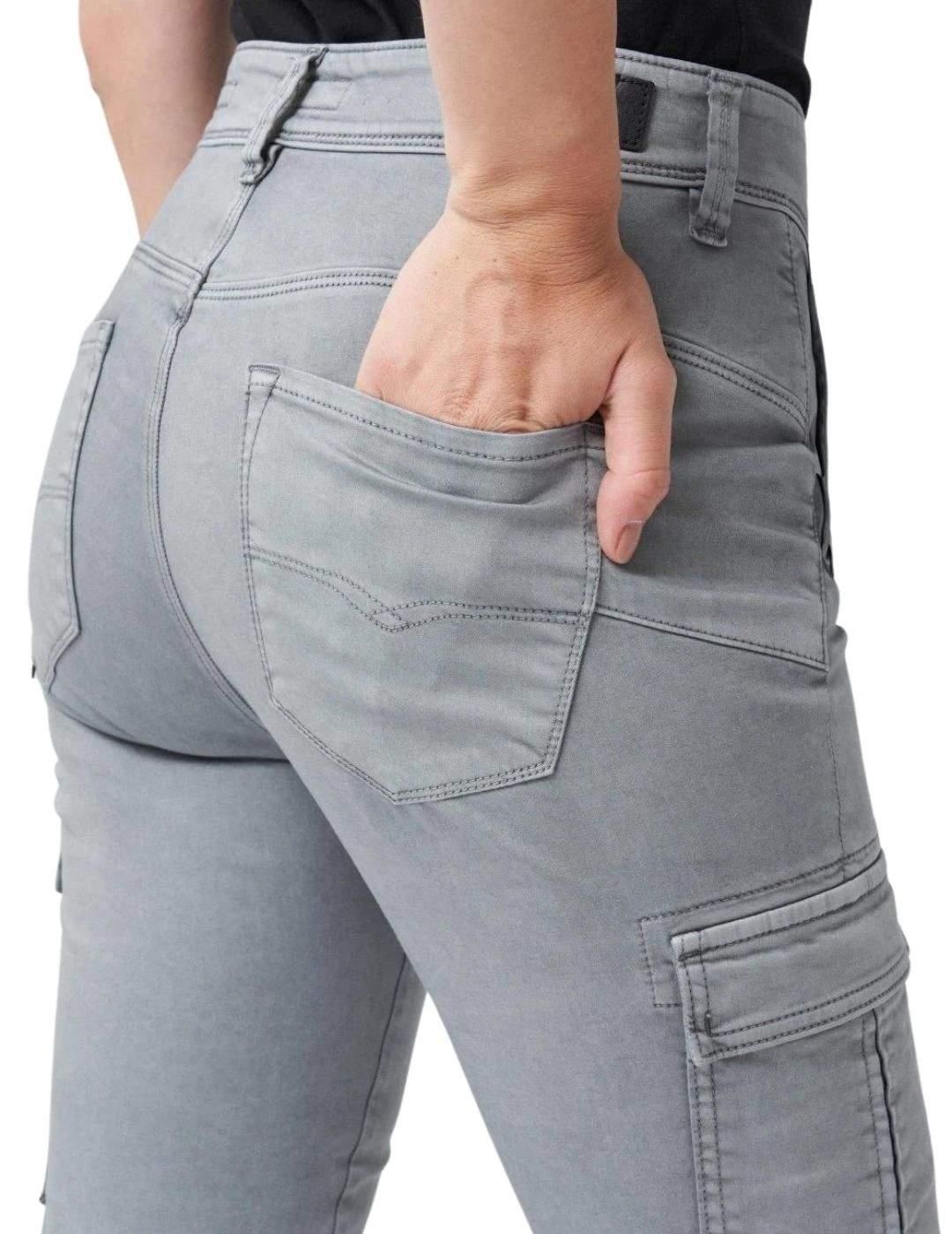 Pantalón cargo Salsa Jeans Push In Secret Gris - Bicos de Fío