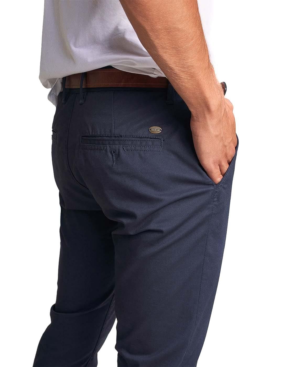 Pantalón chino Salsa Jeans Andy Slim Azul - Bicos de Fío