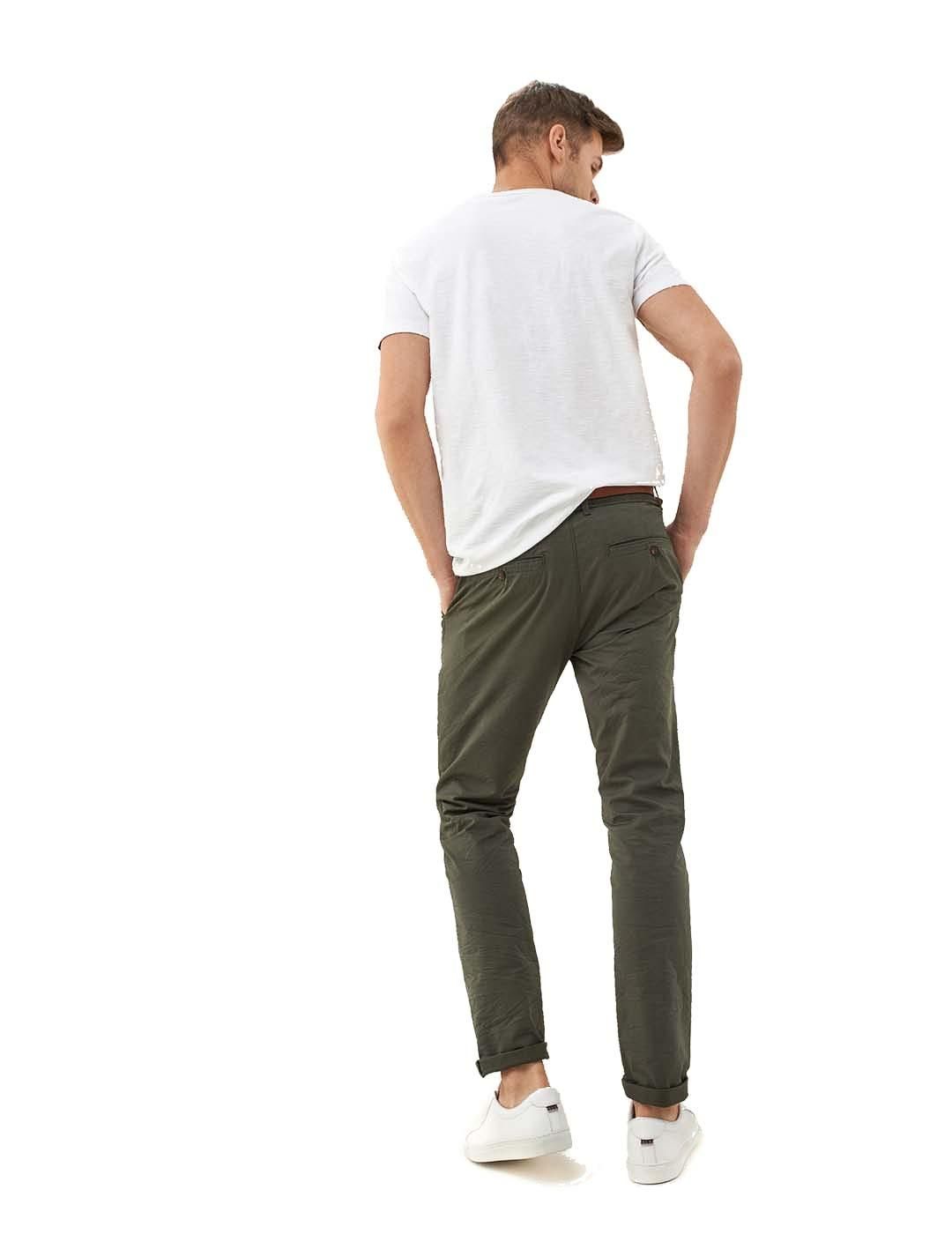 Pantalón Chino Salsa Jeans Andy Slim Khaki - Bicos de Fío