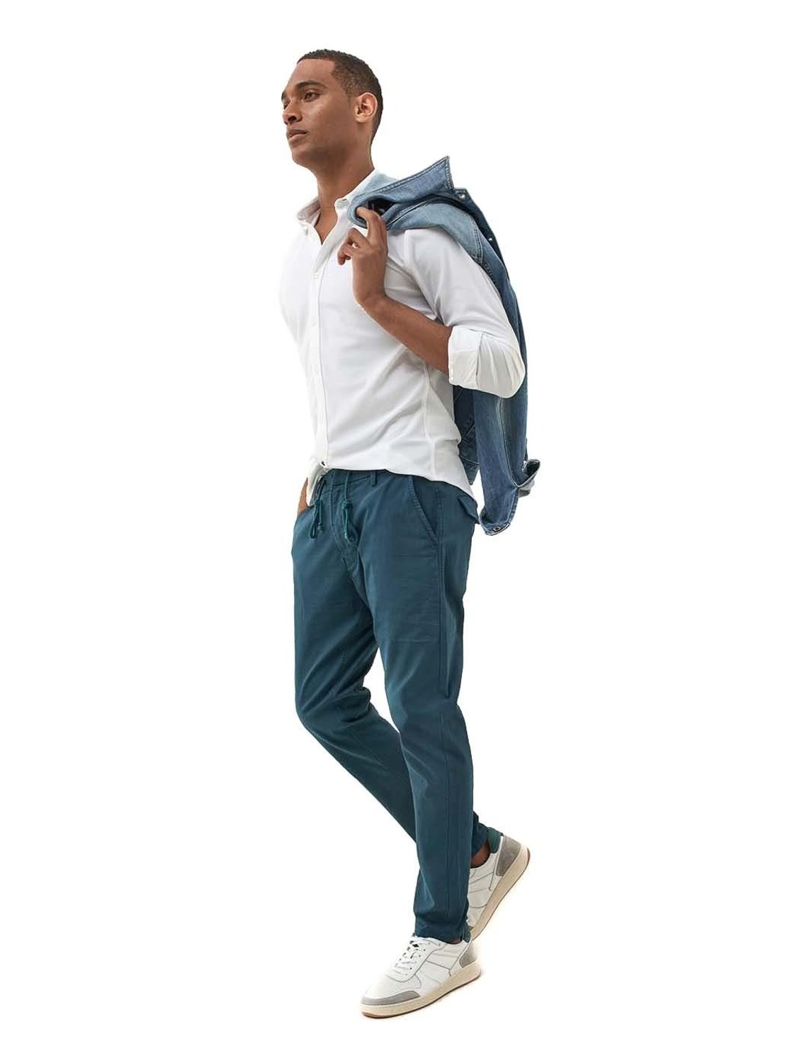 Pantalón Chino Salsa Jeans Karl Loose Azul - Bicos de Fío