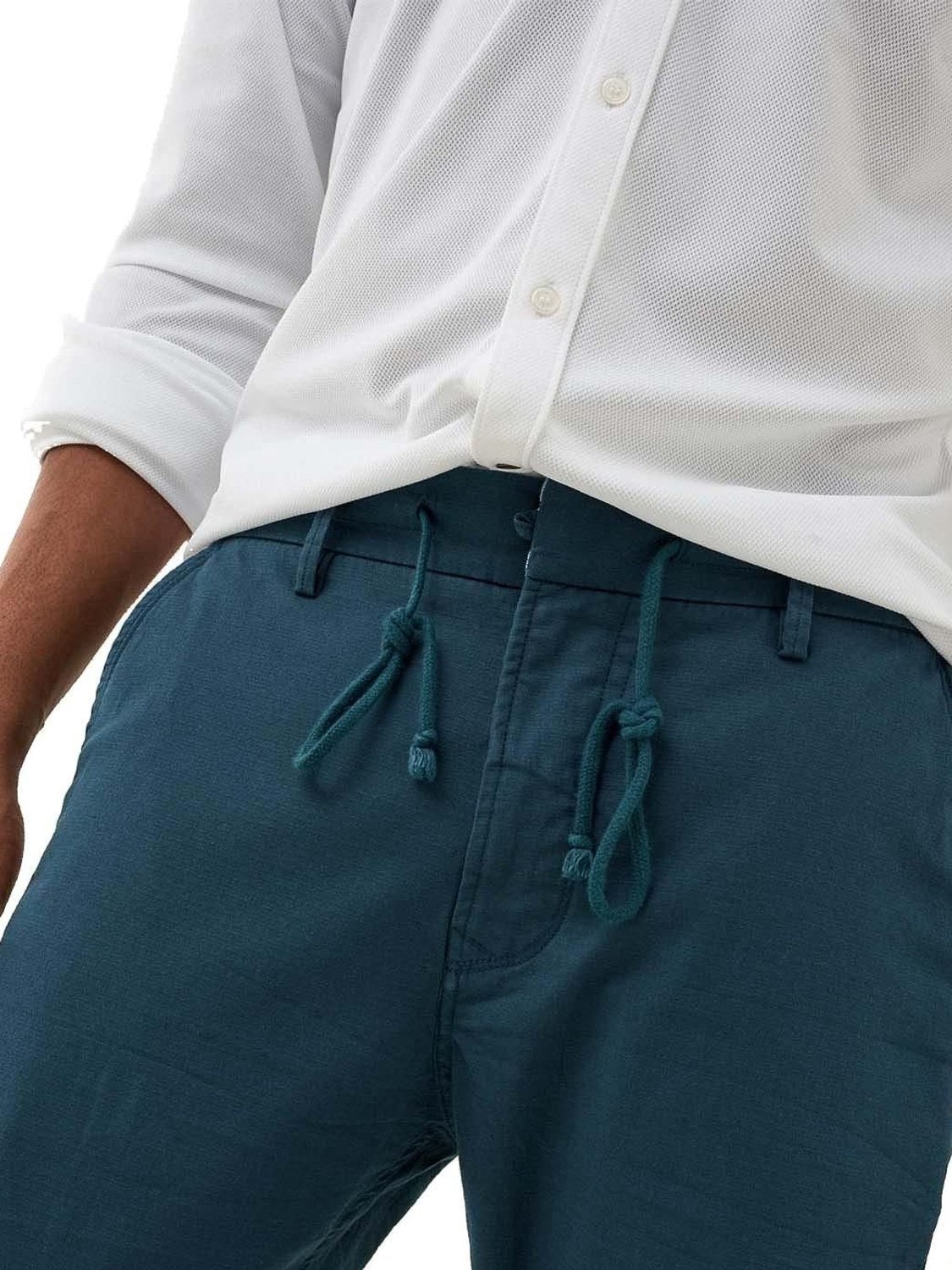 Pantalón Chino Salsa Jeans Karl Loose Azul - Bicos de Fío
