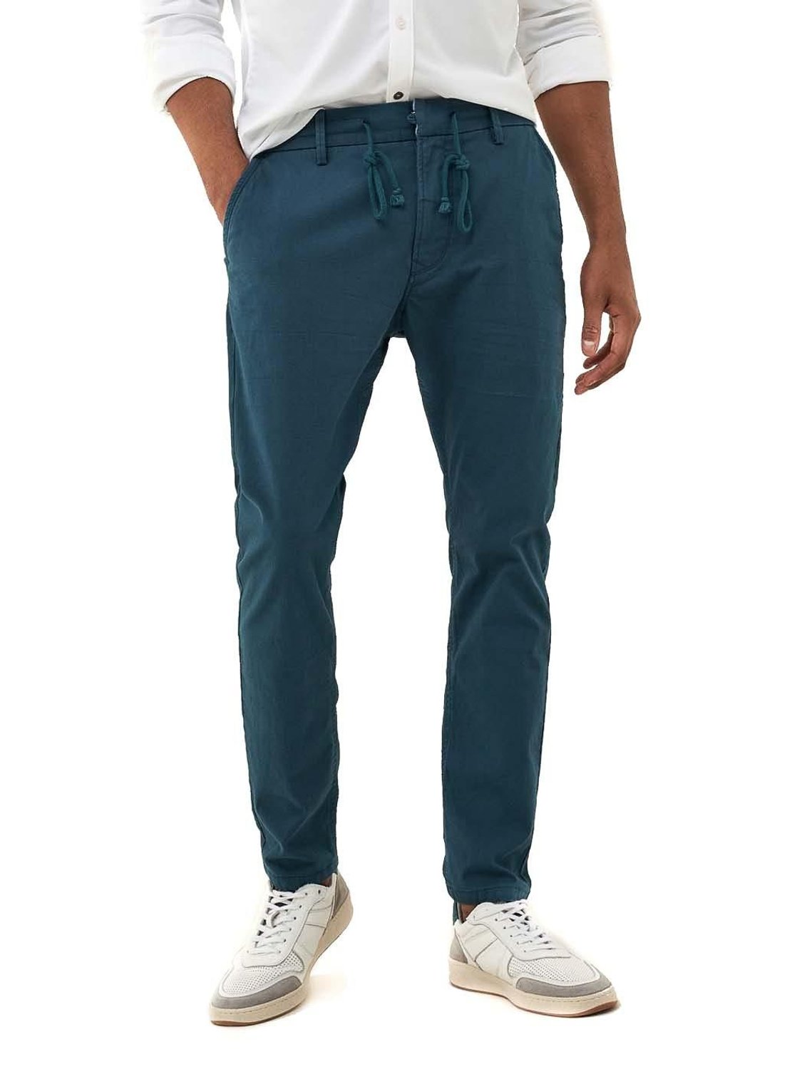 Pantalón Chino Salsa Jeans Karl Loose Azul - Bicos de Fío