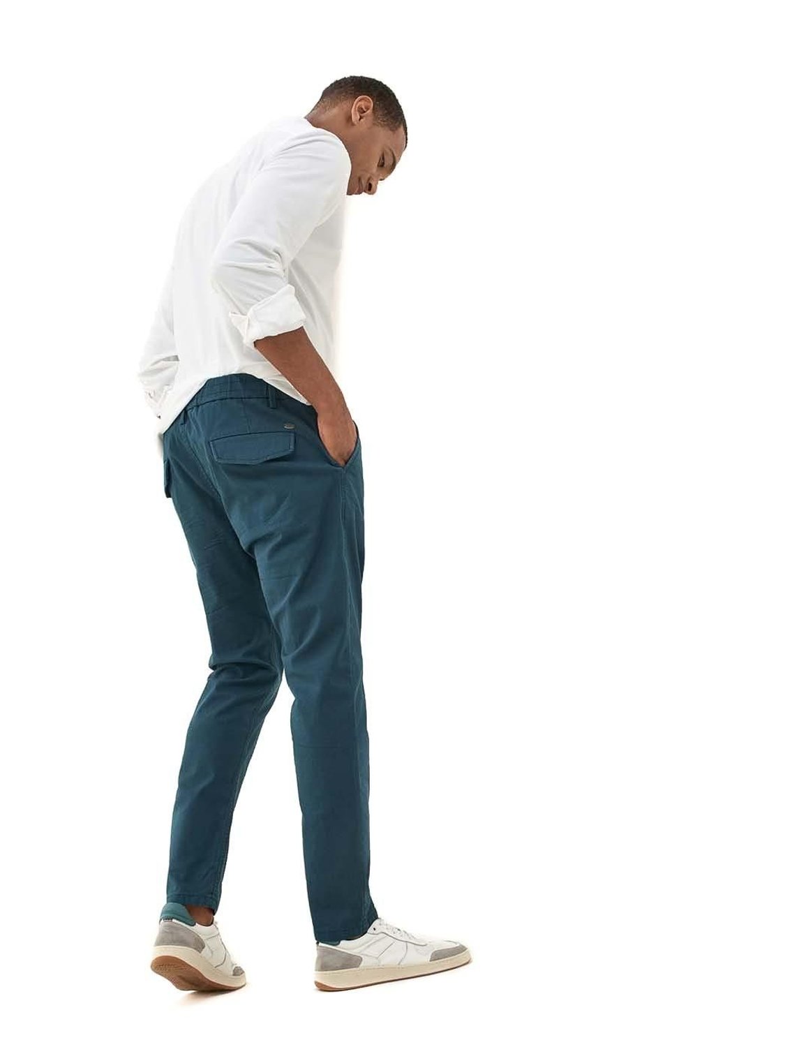 Pantalón Chino Salsa Jeans Karl Loose Azul - Bicos de Fío