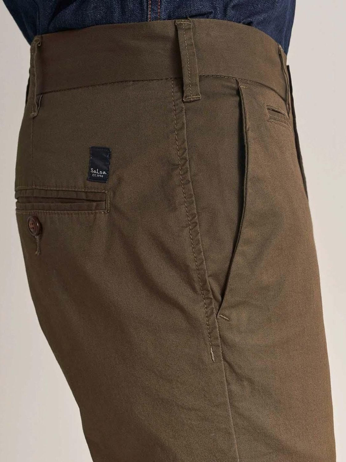 Pantalón Salsa Jeans Spartan Slim Khaki - Bicos de Fío