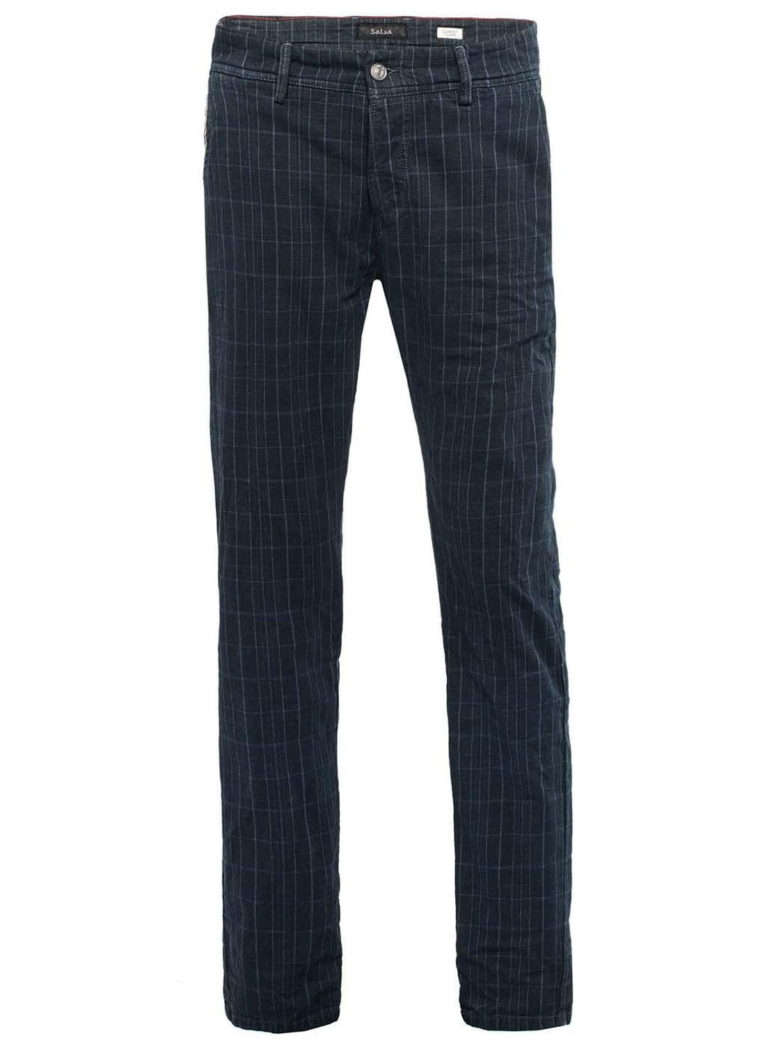 Pantalón SALSA Slender Slim Carrot con estampado de cuadros - Bicos de Fío