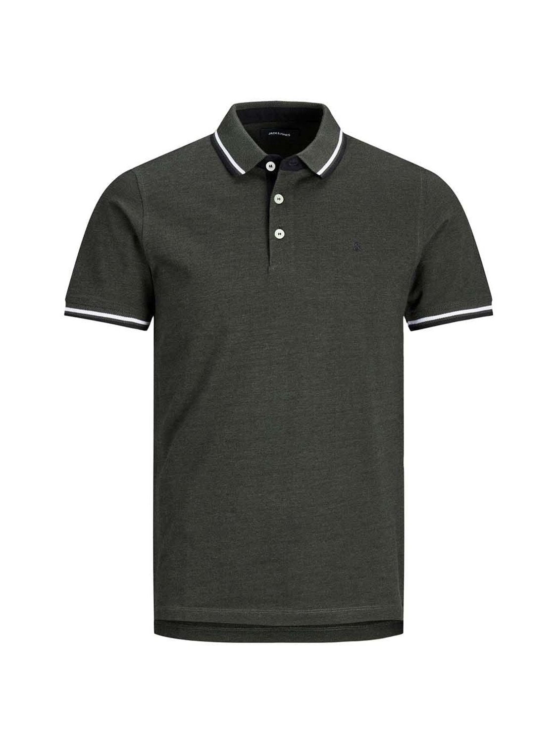 Polo Jack and Jones Plus JJEpaulos Dark Navy - Bicos de Fío