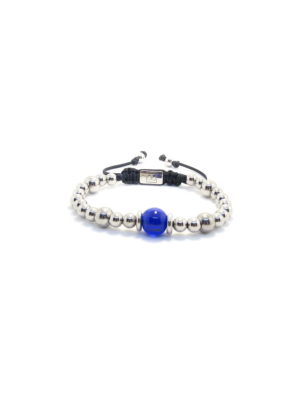 Pulsera Disorder Murano Steel Azul - Bicos de Fío