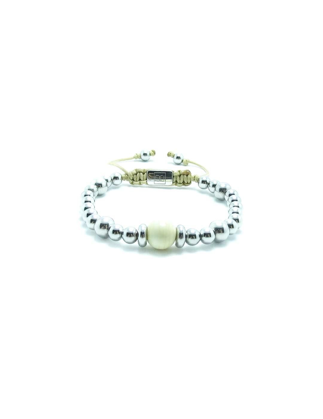 Pulsera Disorder Murano Steel Beige - Bicos de Fío