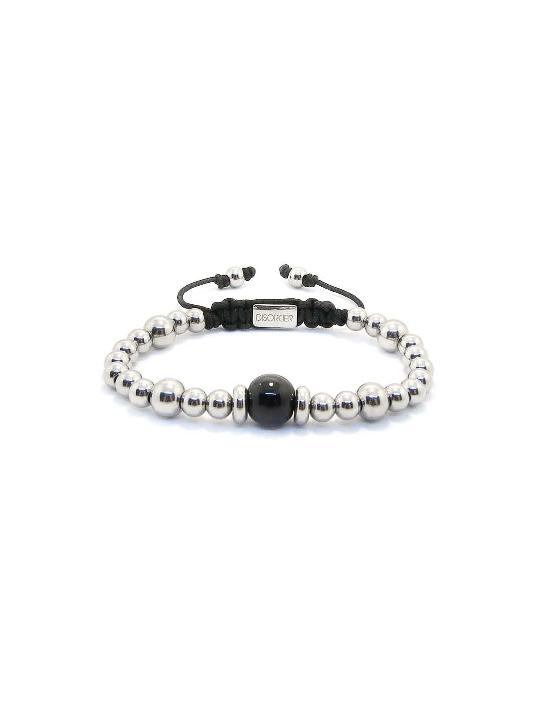 Pulsera Disorder Murano Steel Negro - Bicos de Fío