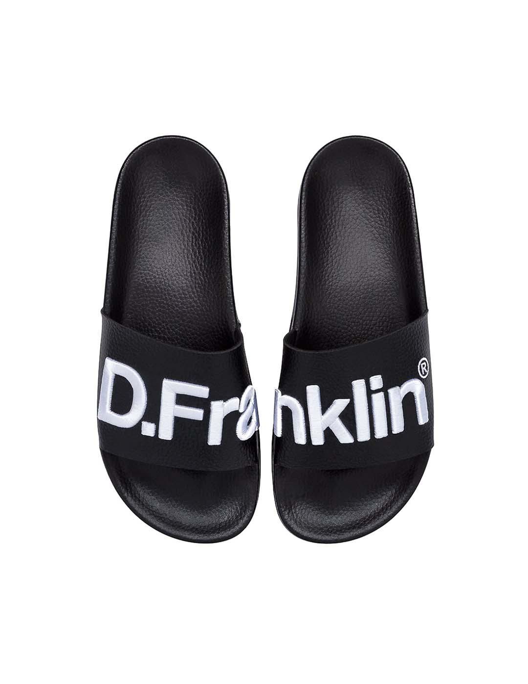 Sandalia D.FRANKLIN Slide 3D Negro - Bicos de Fío