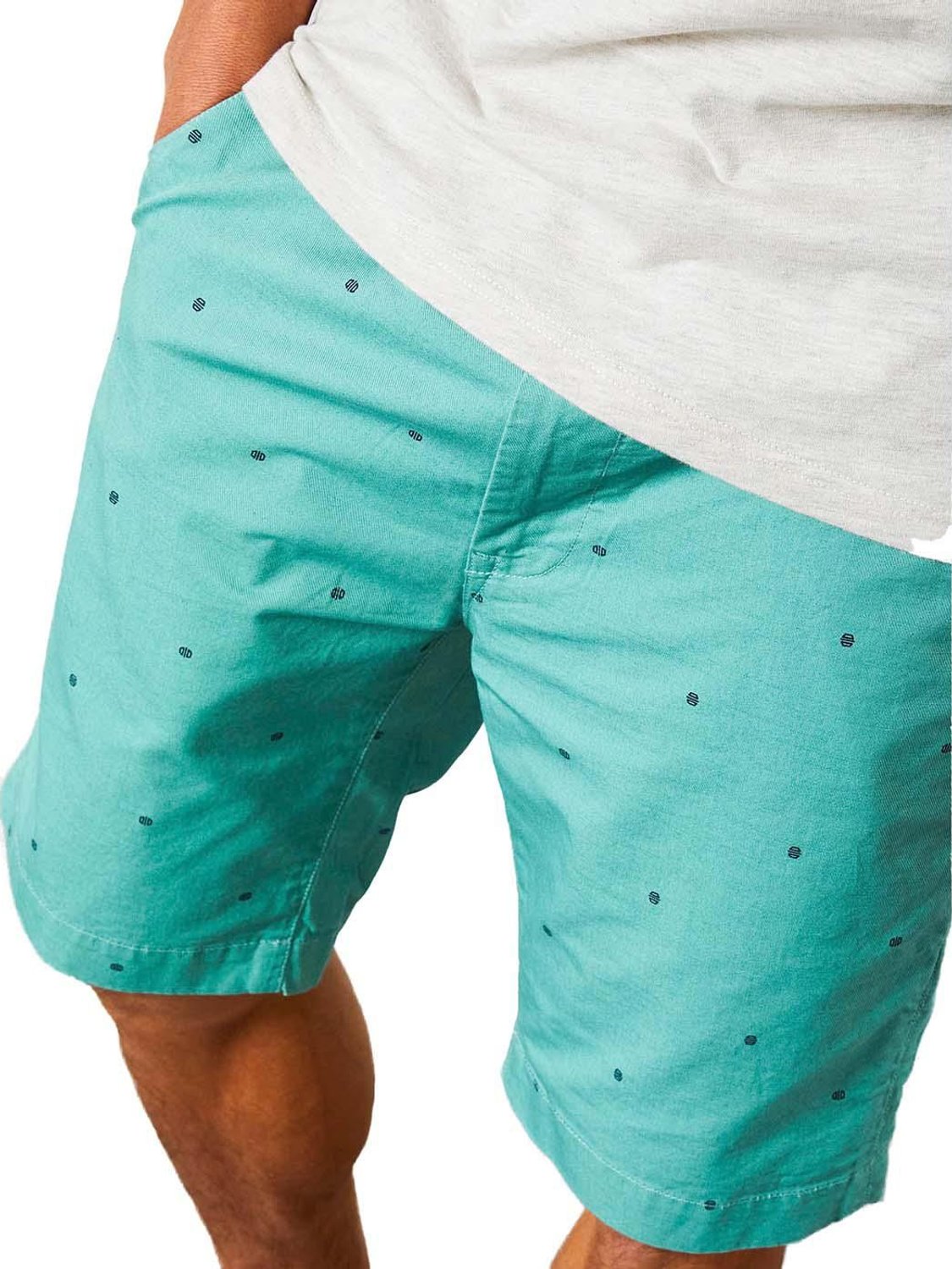 Short Chino PETROL Cinturón Light Pine Verde - Bicos de Fío