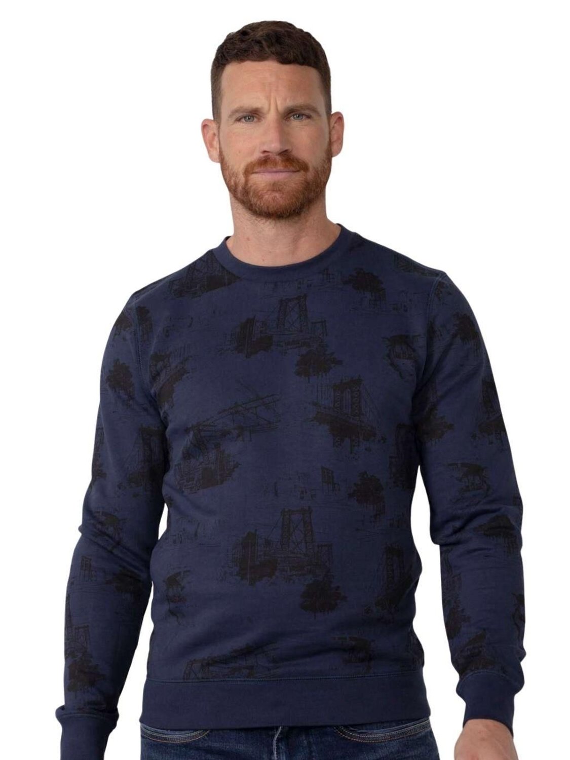 Sudadera estampada Petrol Industries Azul Marino - Bicos de Fío